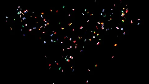 ConfettiFlag Stock Footage 87242333