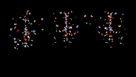 ConfettiFlag 스톡 동영상 87243122
