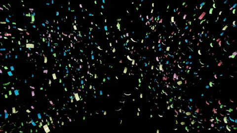 ConfettiRainRect Video stock 146615728