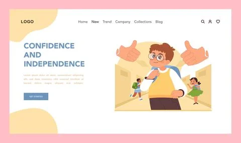 Confidence and independence. Flat vector illustration Stockillustratie