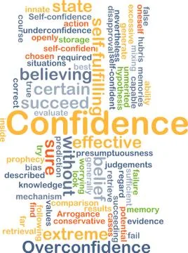 Confidence background concept Stock Illustration