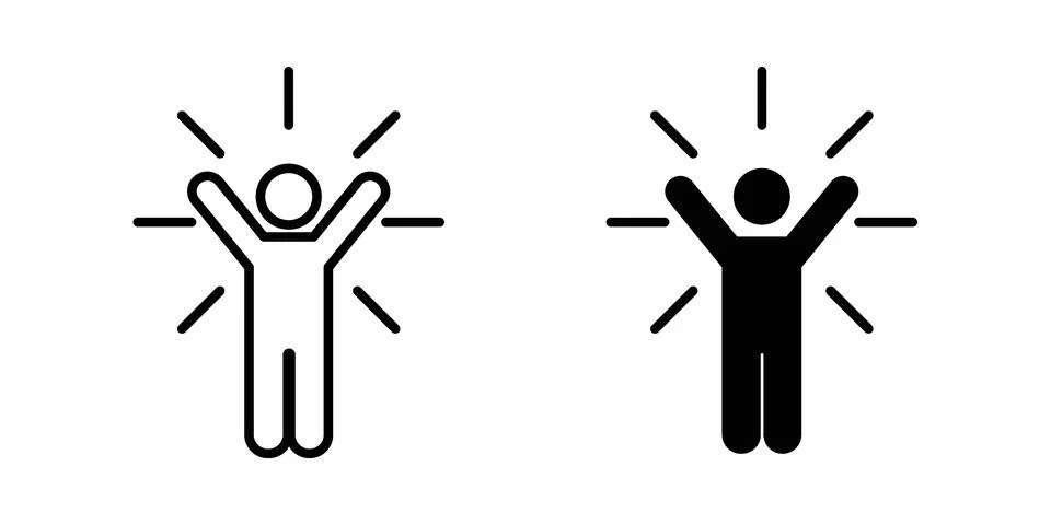 Confidence icon set, collection of vector icons Illustrazione stock