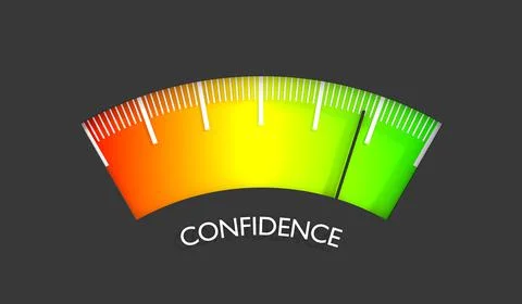 Confidence level meter Stock Illustration