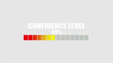 A confidence level progress bar Stock Footage 337080248
