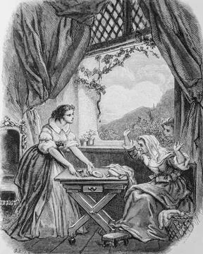 Confidence without knowing it, tales of the Fontaine Edition Garnier FRERES 1 Stock Illustration