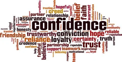 Confidence word cloud Stock Illustration