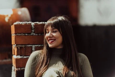 A confident and stylish plus-size woman walking by Stock Photos