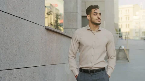 Confident bearded guy in formal clothes professional specialist boss leader male Stock Footage 205222568