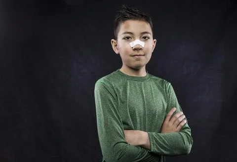 Confident boy in studio portrait. Stock Photos