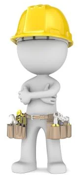 Confident bulider. Stock Illustration