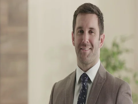 Confident business man looking into camera. Stock Footage 74151106