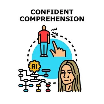Confident comprehension process using artificial intelligence Stock Illustration
