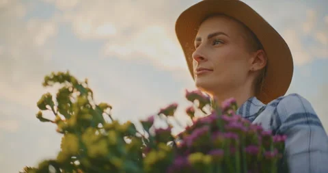 Confident Farmer Looks Optimistically into Future Stock Footage 281350265