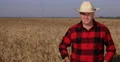 Confident Farmer Stay Straight Looking Camera Wheat Field Culture Food Industry 4k or 4k+ Resolution