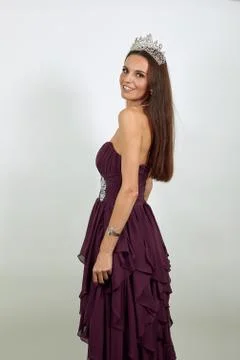Confident Female Posing For The Camera. Concept Of People Models. Wide Angle Stock Photos