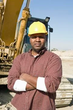 Confident Foreman At Construction Site Stock Photos