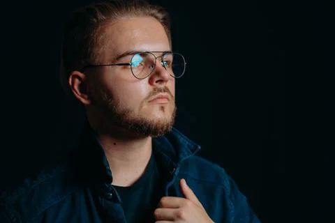 Confident guy with a serious look. Stock Photos