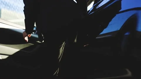 Confident guy in suit being on his way to job. Unrecognizable businessman Stock Footage 194750059
