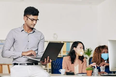 Confident intelligent software developer Stock Photos