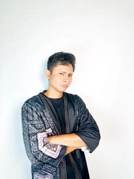 Confident Man Pointing Finger Stock Photos