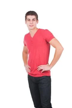 Confident Man on white background Stock Photos