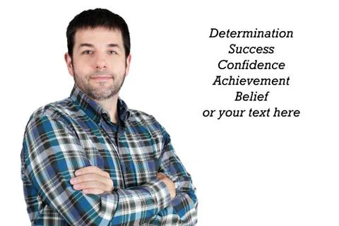 Confident man on white Stock-Illustration
