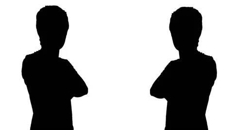 Confident Men Black In white background Stock Footage 52821430