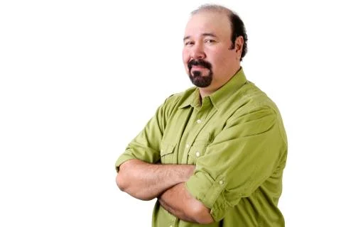 Confident middle aged man looking over shoulder Stock Photos