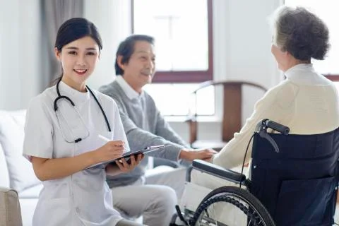 Confident nursing assistant Foto stock