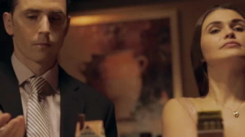 Confident player makes a big move - close-up shot Stock Footage 42893997