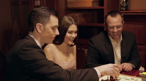 Confident player makes a big move - medium shot Stock Footage 42894184