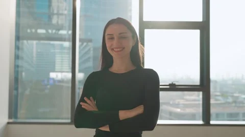 Confident Professional in Modern Office 스톡 동영상 336060623