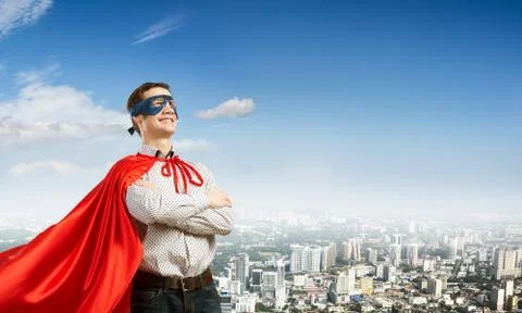 Confident super hero Stock Photos