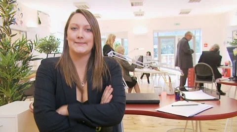 Confident young office manager at work. High quality HD video footage Vídeos de archivo 32747024