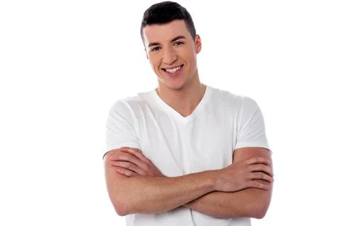 Confident young smart guy Stock Photos