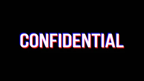 Confidential. Animation of Text With Glitch Effect Stock Footage 117191665