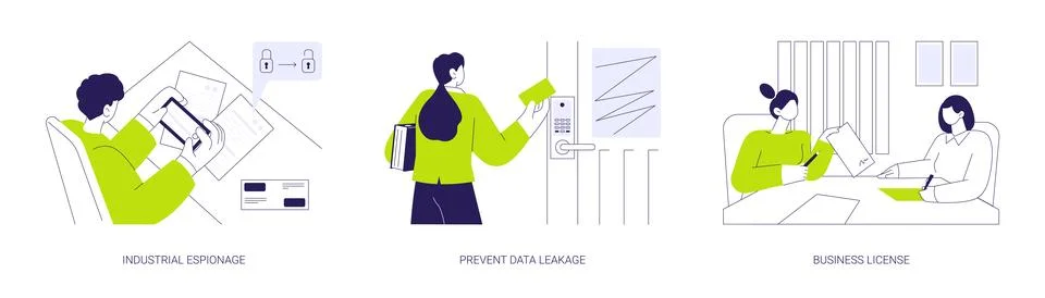 Confidential data abstract concept vector illustrations. 스톡 일러스트