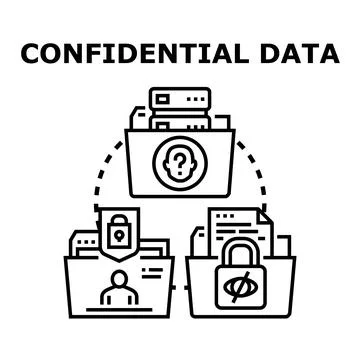 Confidential data protection concept vector illustration Stock Illustration