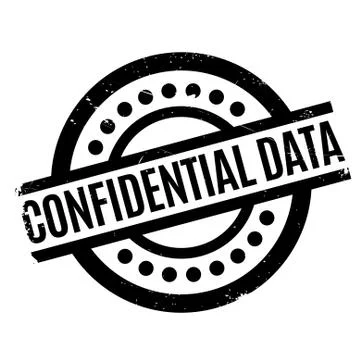 Confidential Data rubber stamp Stock Illustration