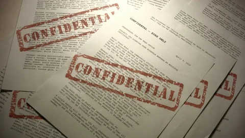 CONFIDENTIAL DOCUMENT drop Video stock 90062804