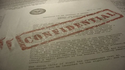 CONFIDENTIAL DOCUMENTS Drop Video stock 90062655