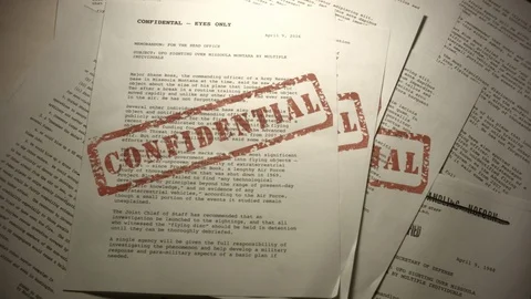 CONFIDENTIAL DOCUMENTS DROP Video stock 90062803