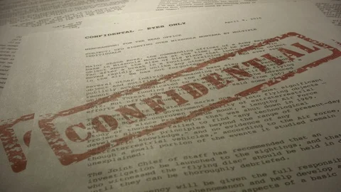 CONFIDENTIAL DOCUMENTS DROP Video stock 90062875