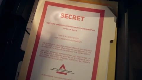 Confidential files hidden in drawer, secrecy and tension. Spy or agent Stock Footage 304658653