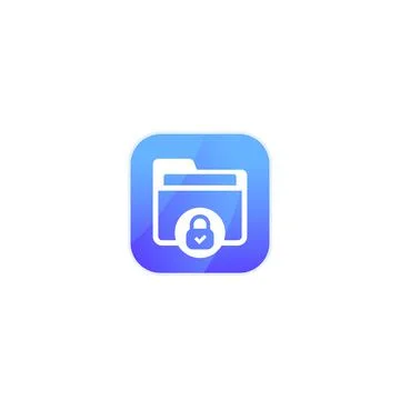 Confidential folder, protected data vector icon Stock Illustration