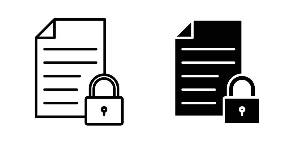 Confidential icon for design projects and web UI Stock Illustration