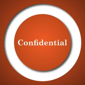 Confidential icon. Internet button on white background. . Illustrazione stock