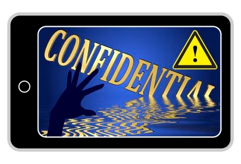 Confidential Information at Stake Stock Illustration