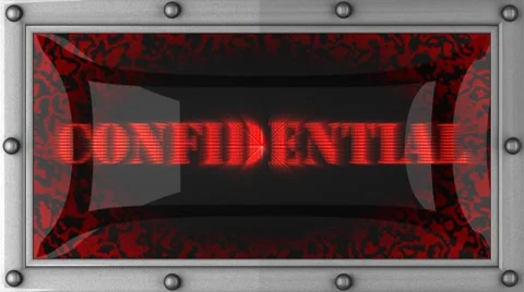 Confidential on led Vídeos de archivo 8692819