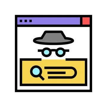 Confidential security system color icon vector illustration 스톡 일러스트